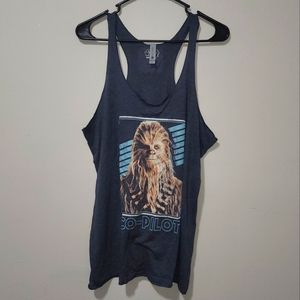 STAR WARS Han Solo Copilot Tri-Blend Racerback Layering Tank para mujer